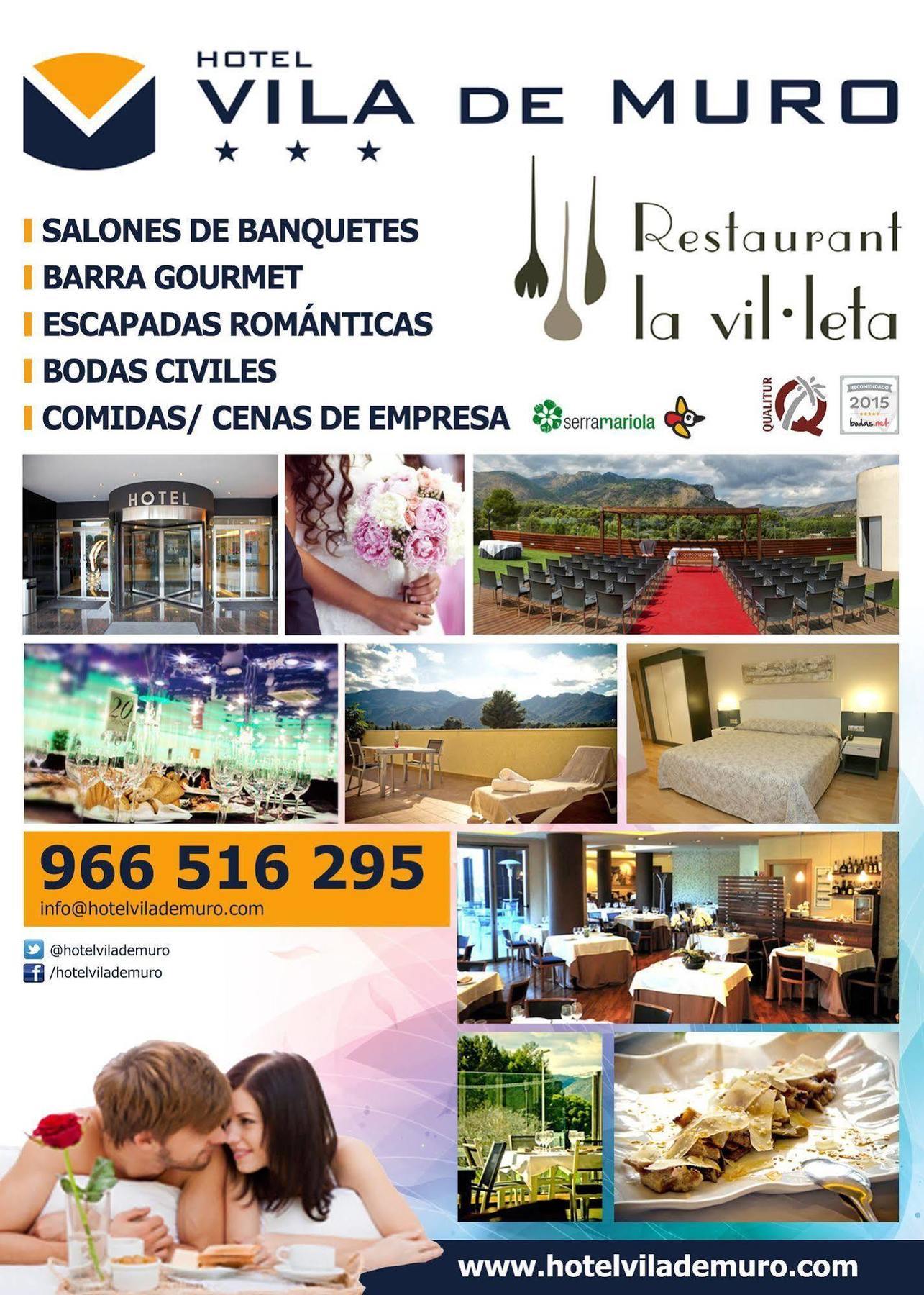 Hotel Vila De Muro Muro de Alcoy Esterno foto